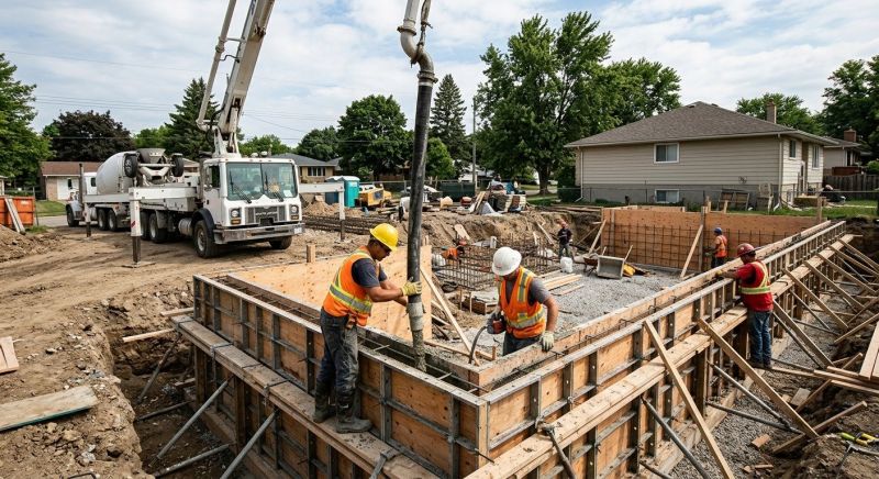 Foundation Wall Pouring