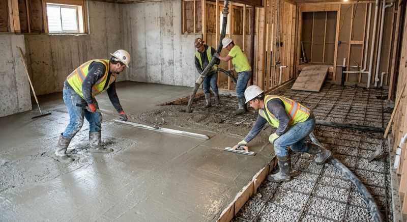 Basement Concrete Installation in Bremen, IN