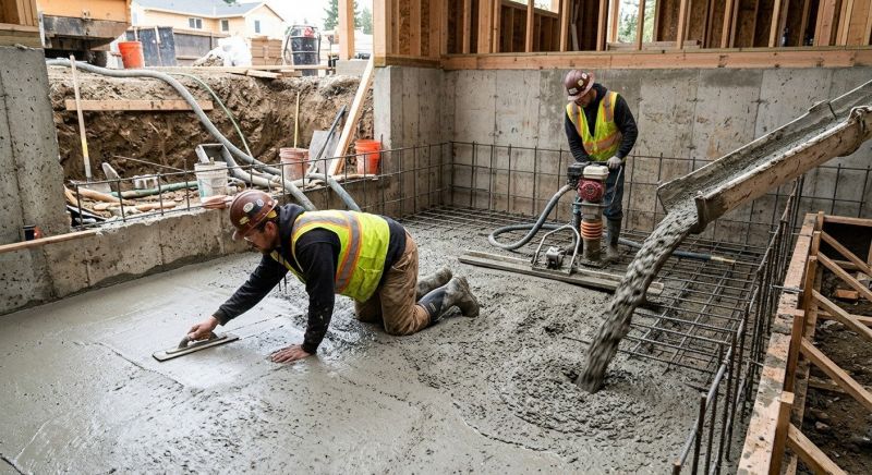 Basement Concrete Installation in Columbia City, IN