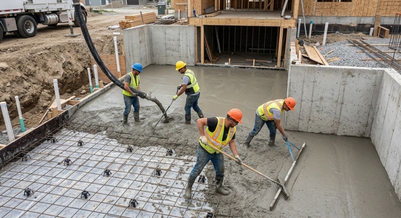 Basement Concrete Installation in Goshen, IN