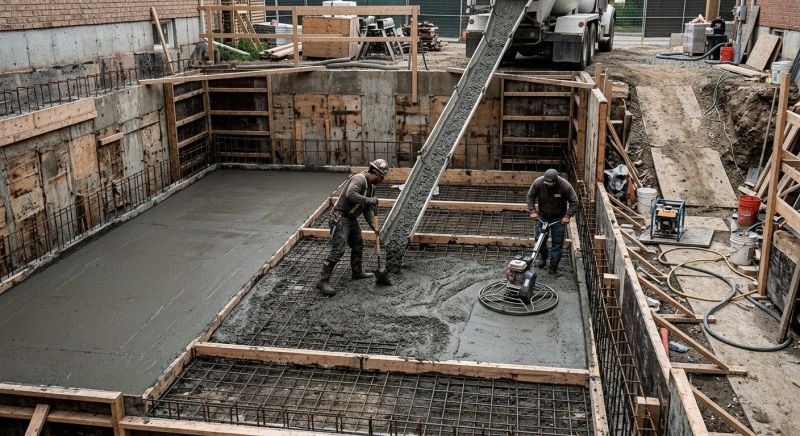 Basement Concrete Installation in Kosciusko County, IN