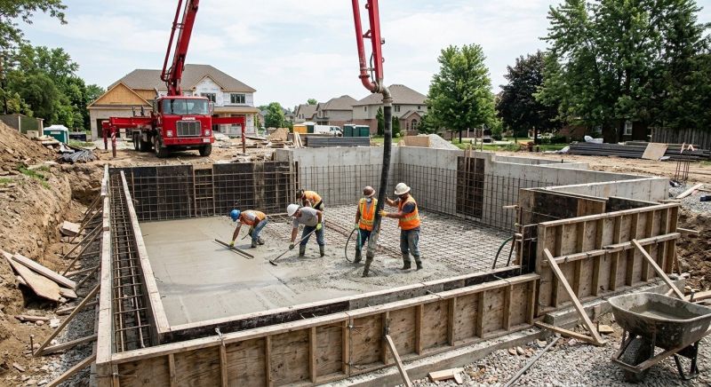 Basement Concrete Installation in Warsaw, IN