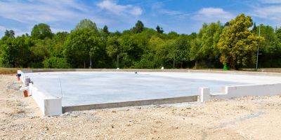 Commercial Slab Installation in Syracuse, IN