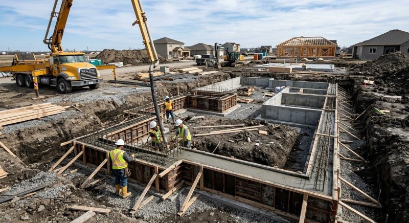 Concrete Foundation Installation in Kosciusko County, IN