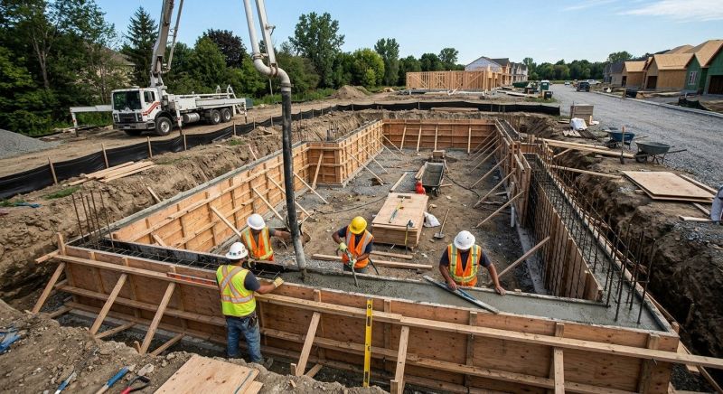 Concrete Foundation Installation in Syracuse, IN