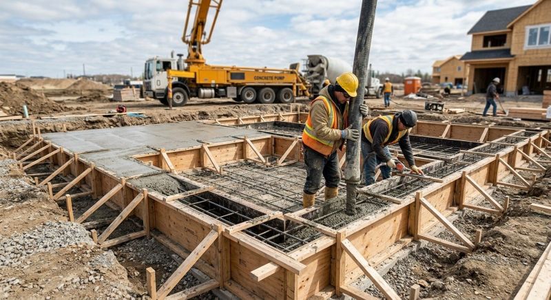 Concrete Foundation Installation in Syracuse, IN