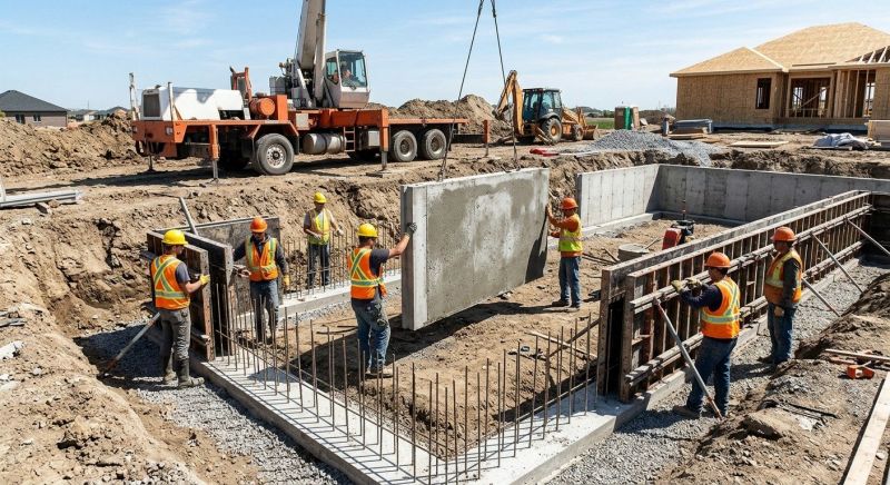 Foundation Wall Pouring in Silver Lake, IN